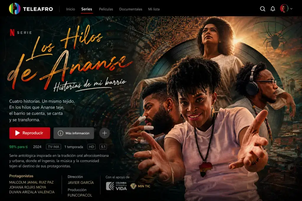 afiche los hilos de anansi